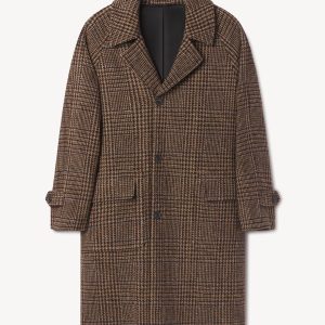 Donegal Tweed Balmacaan - titian glen plaid, M