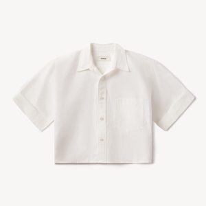 Mainstay Cotton Cut-Off Short Sleeve Button Down