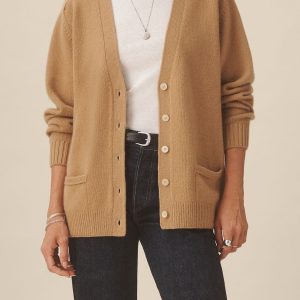 California Cashmere Slouchy Cardigan - amberwood, L