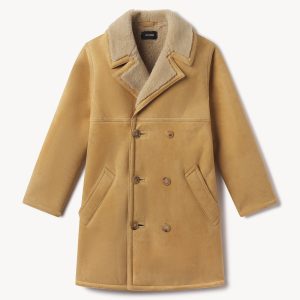 Roper Shearling Ranch Peacoat - wheat, L